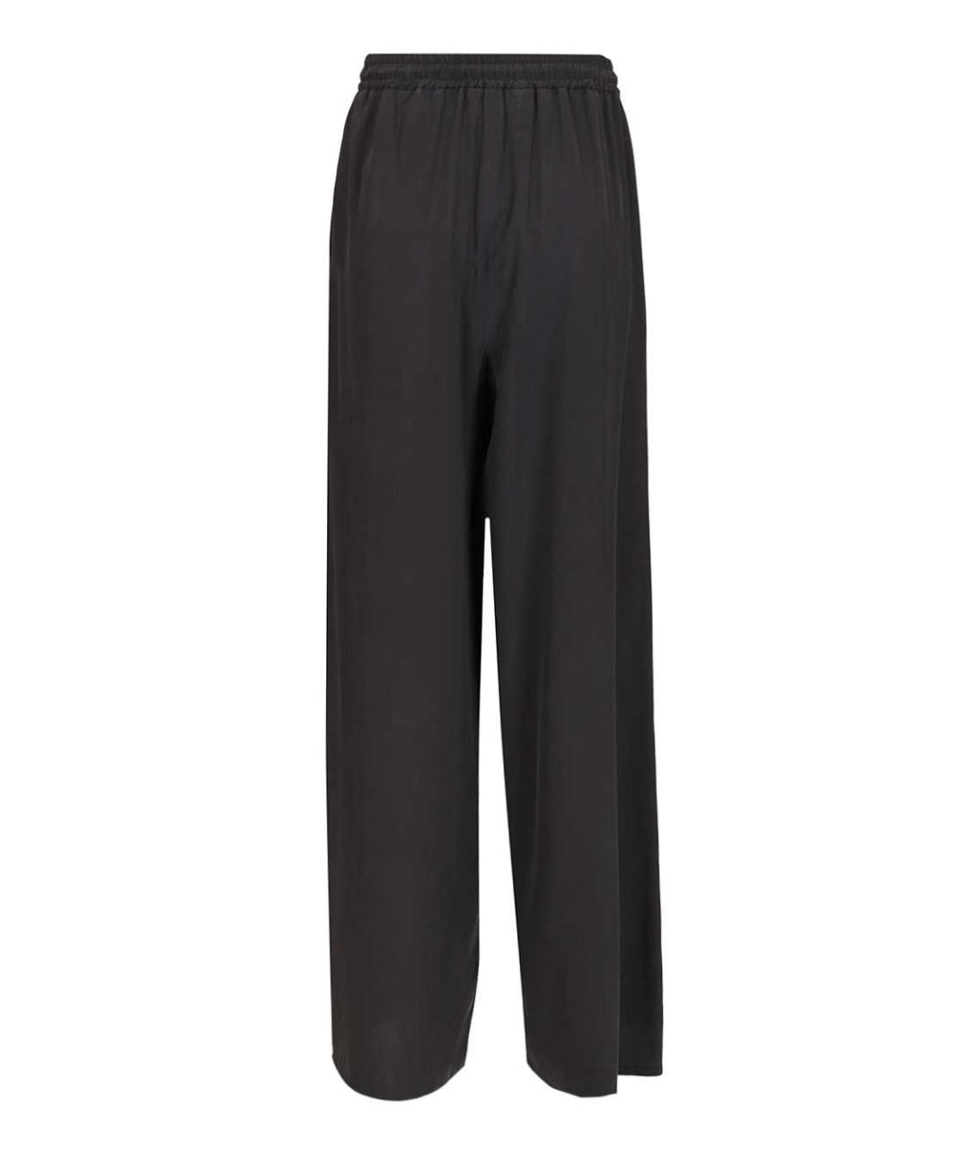 MAX MARA Темно-синие шелковые прямые брюки, фото 2