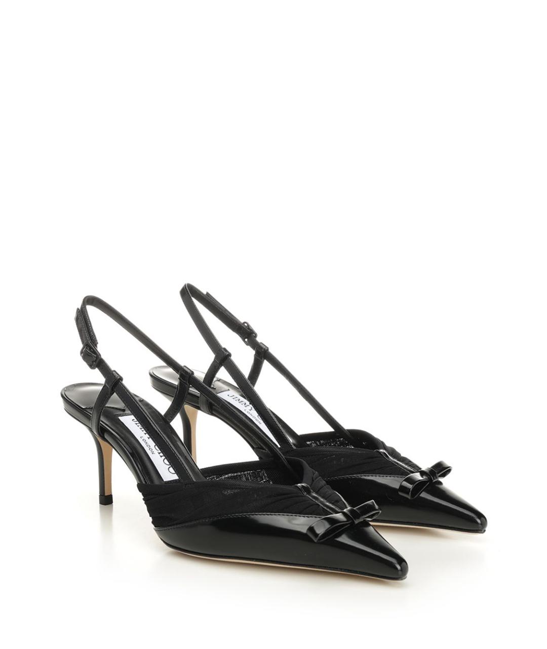 JIMMY CHOO Черные кожаные туфли, фото 2