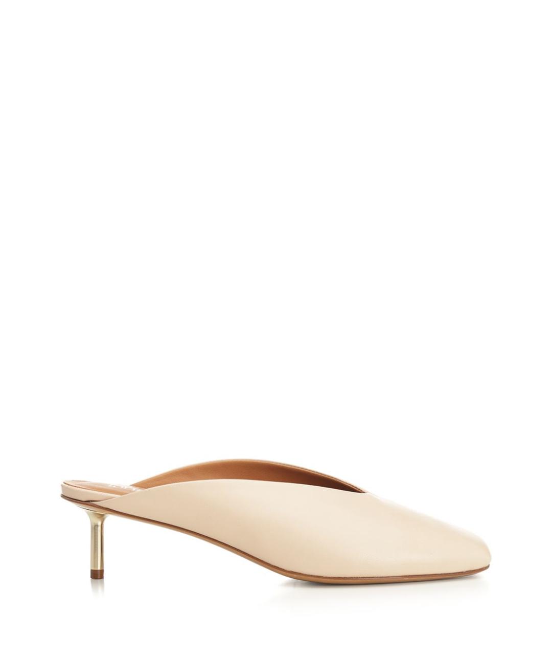 FORTE FORTE Бежевые кожаные мюли, фото 1