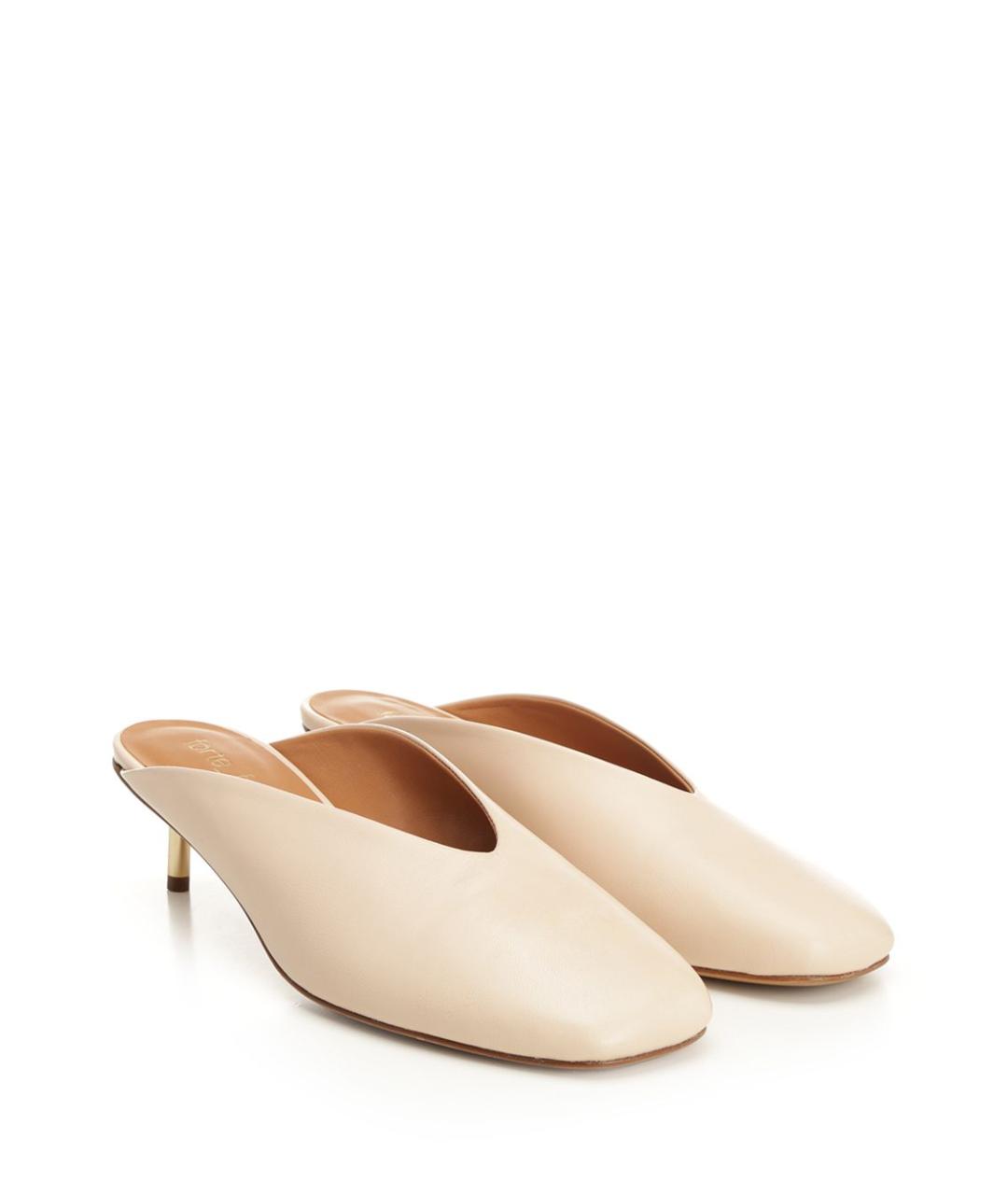 FORTE FORTE Бежевые кожаные мюли, фото 2