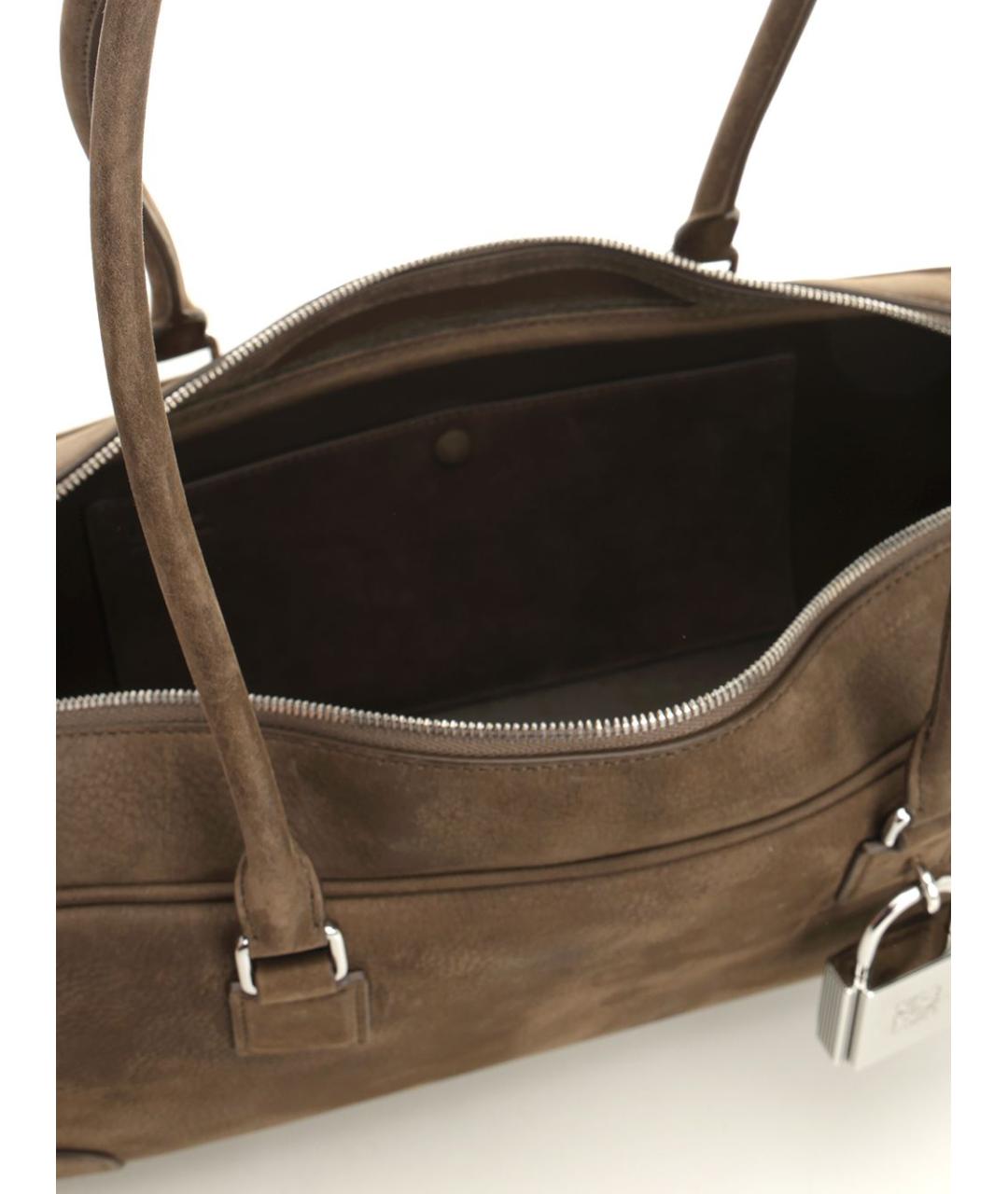 LOEWE Коричневая кожаная сумка через плечо, фото 4