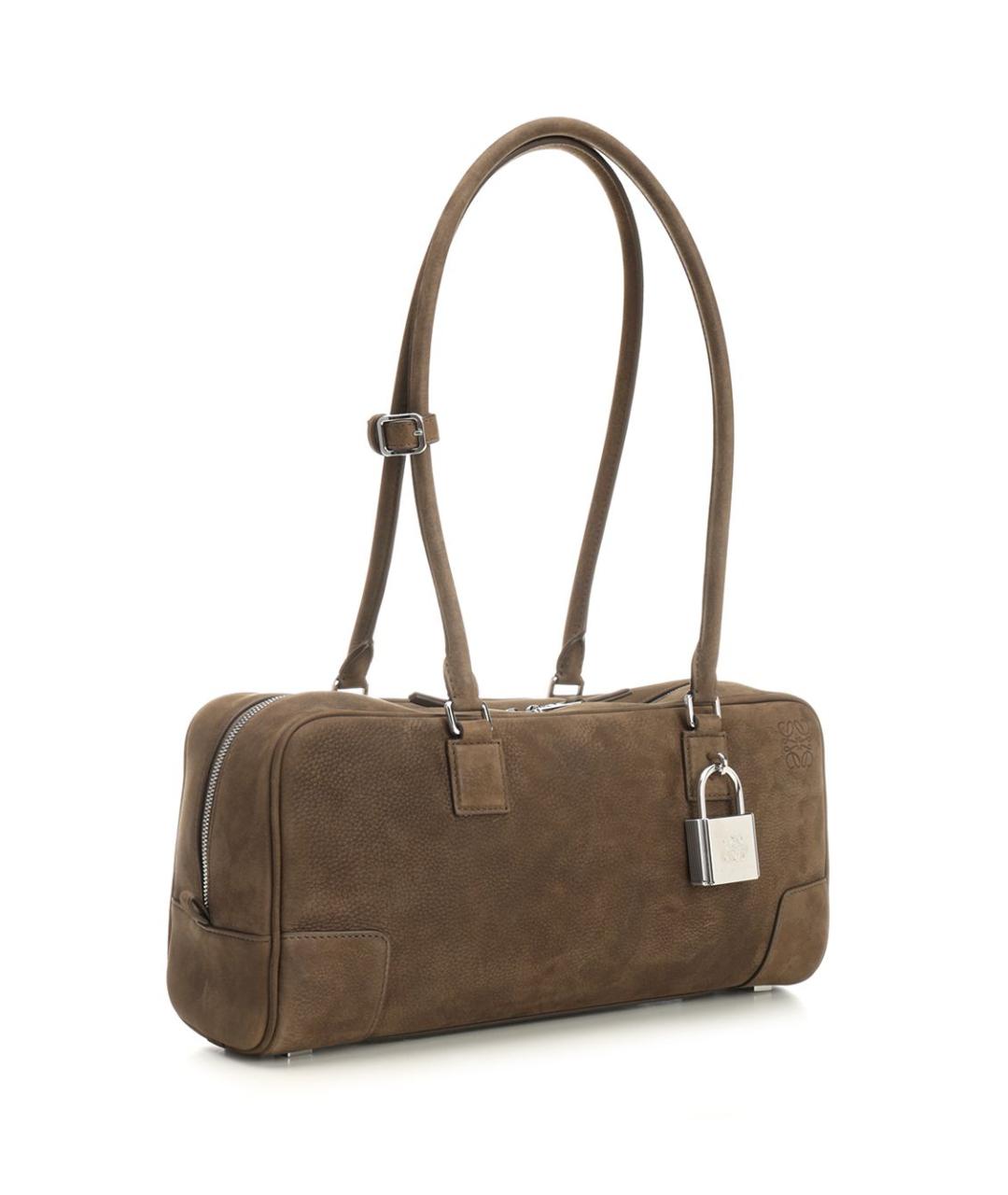 LOEWE Коричневая кожаная сумка через плечо, фото 2