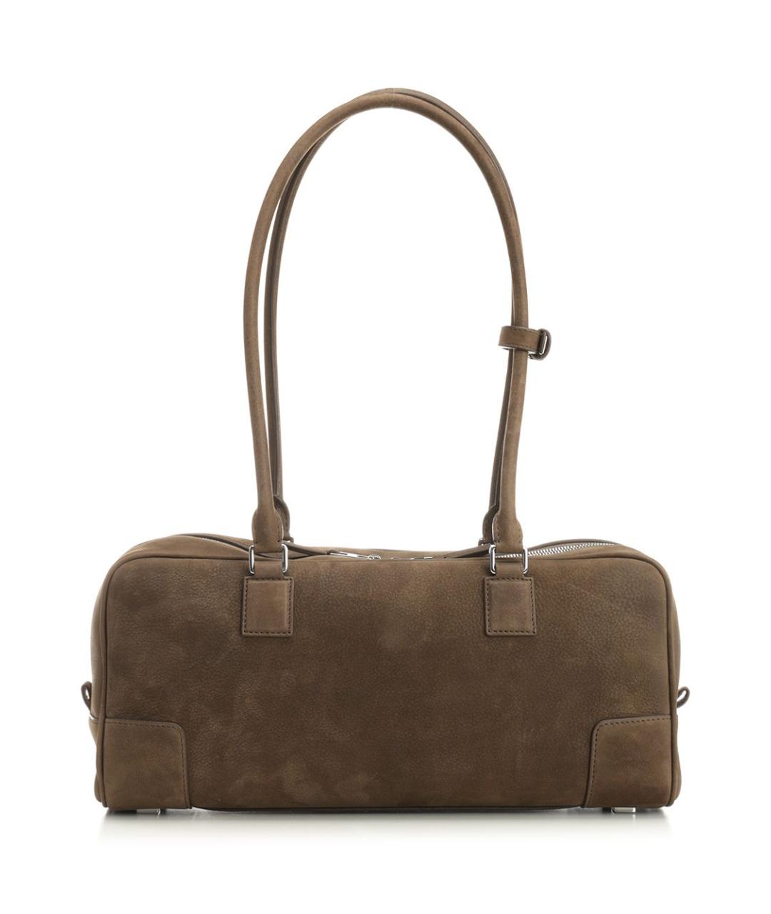 LOEWE Коричневая кожаная сумка через плечо, фото 3