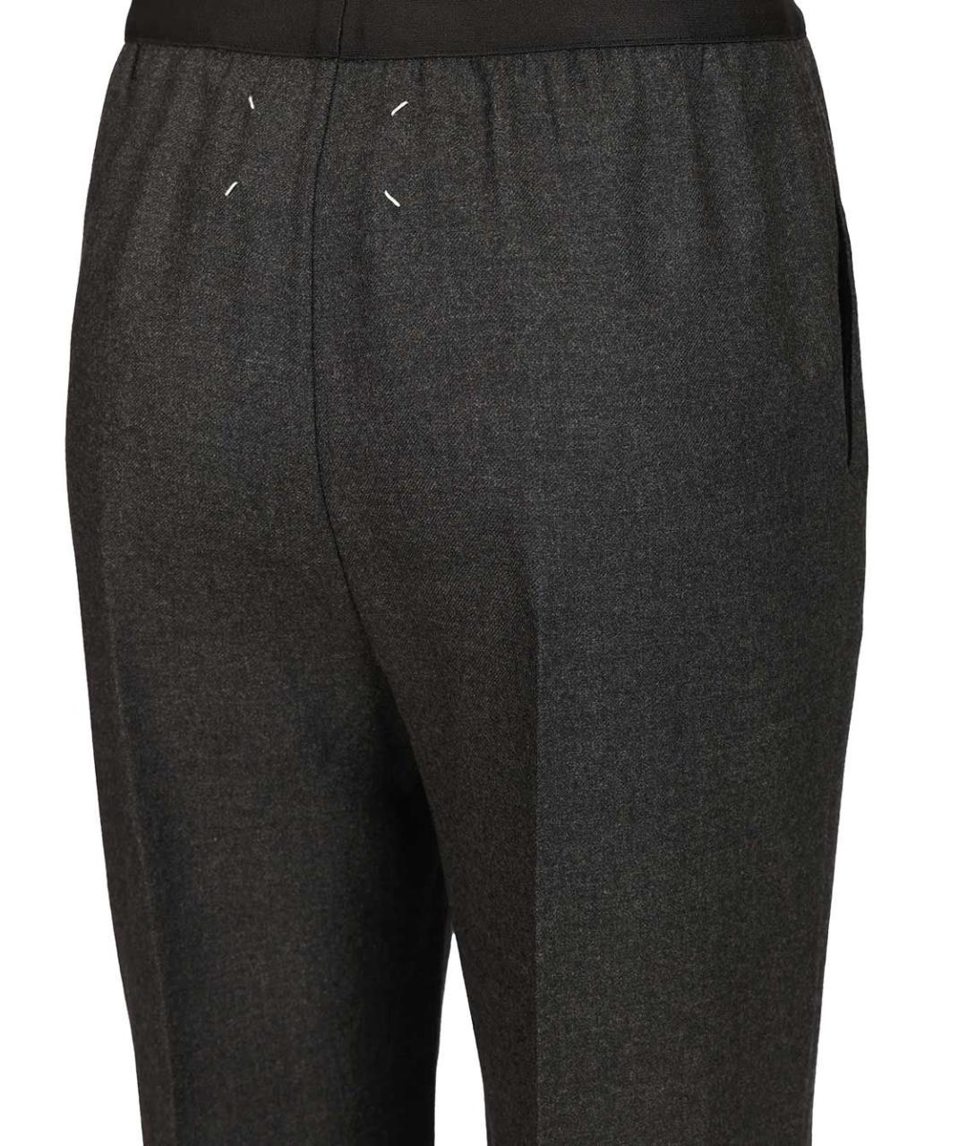 MAISON MARGIELA Серые шерстяные брюки узкие, фото 5