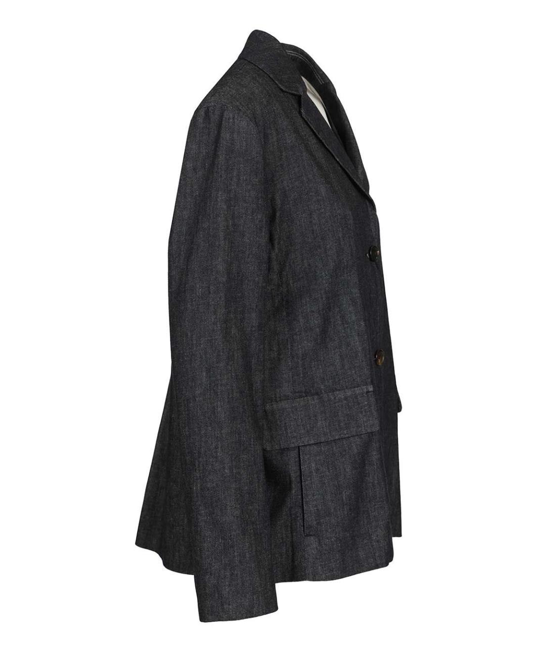 'S MAX MARA Темно-синий хлопковый жакет/пиджак, фото 3