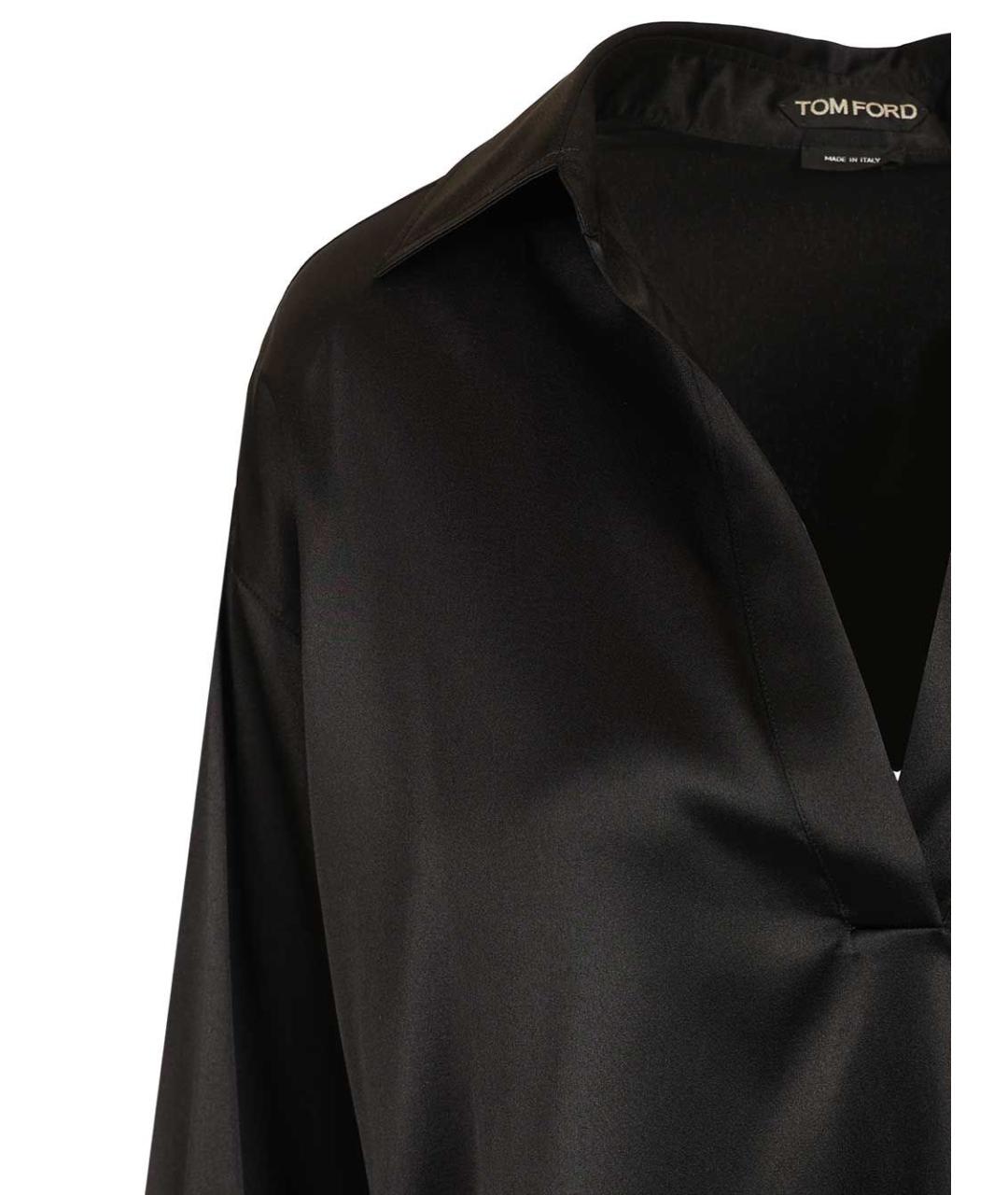TOM FORD Черная шелковая рубашка, фото 4