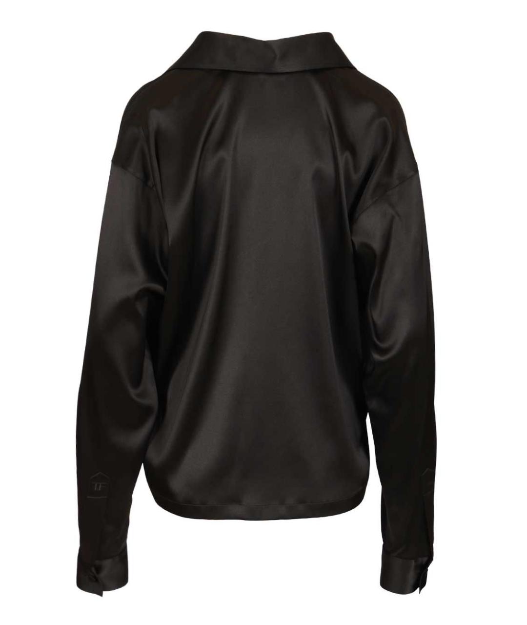 TOM FORD Черная шелковая рубашка, фото 2