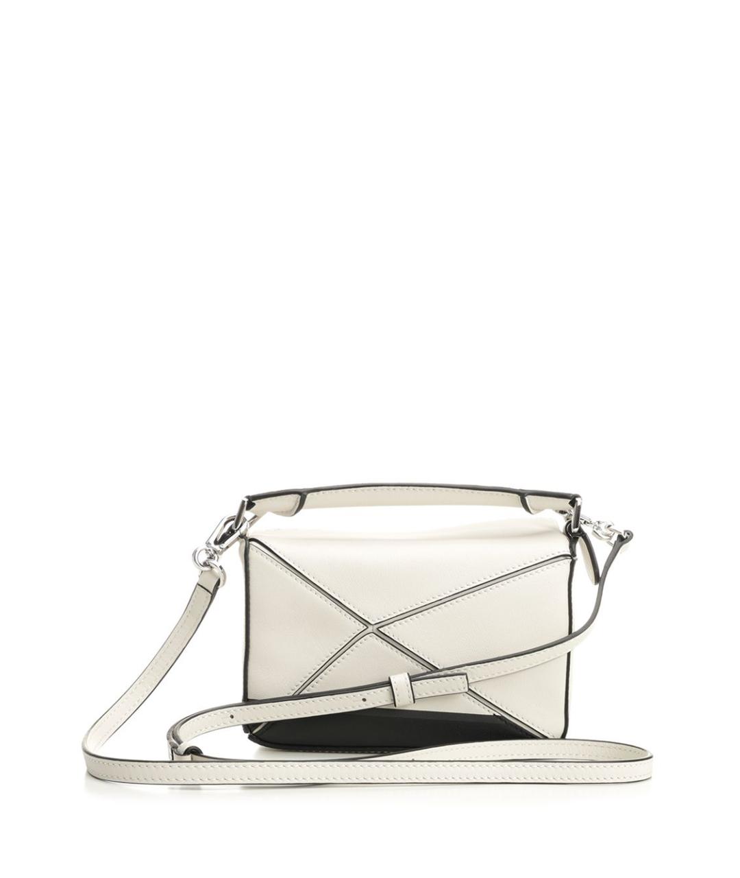 LOEWE Белая кожаная сумка через плечо, фото 3