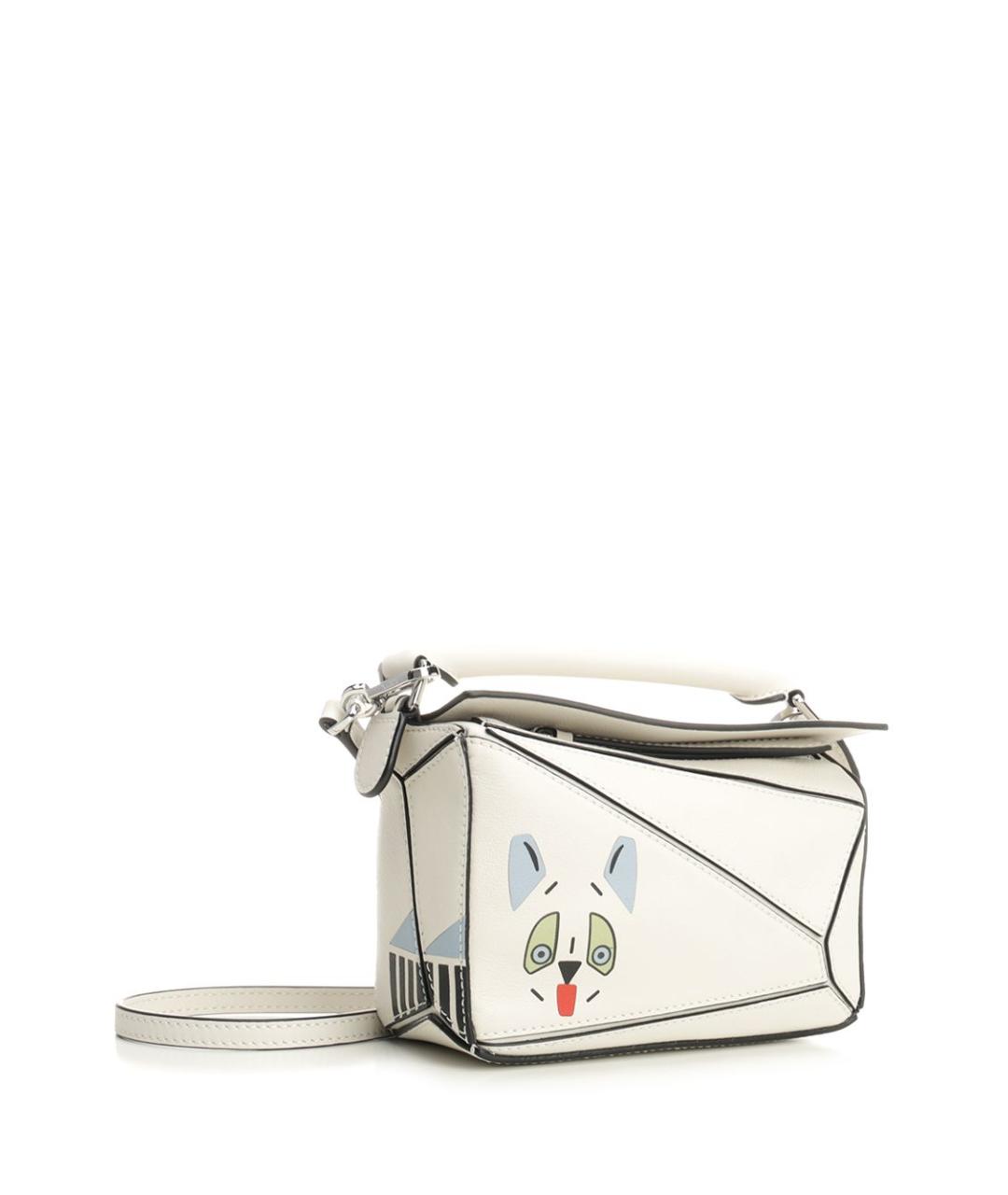 LOEWE Белая кожаная сумка через плечо, фото 2