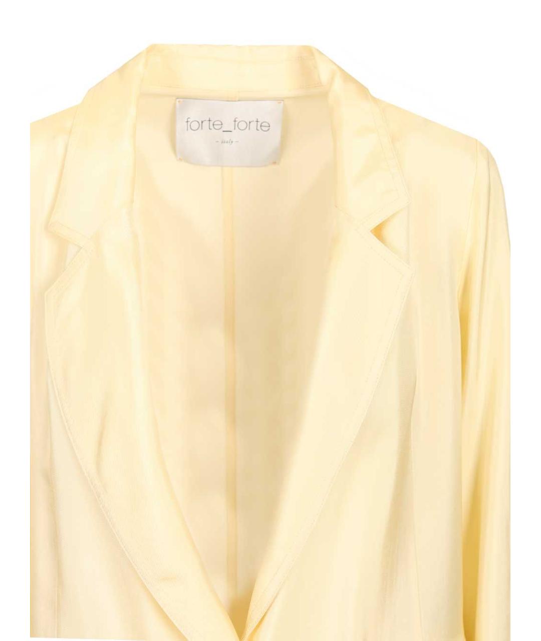 FORTE FORTE Бежевый вискозный жакет/пиджак, фото 5