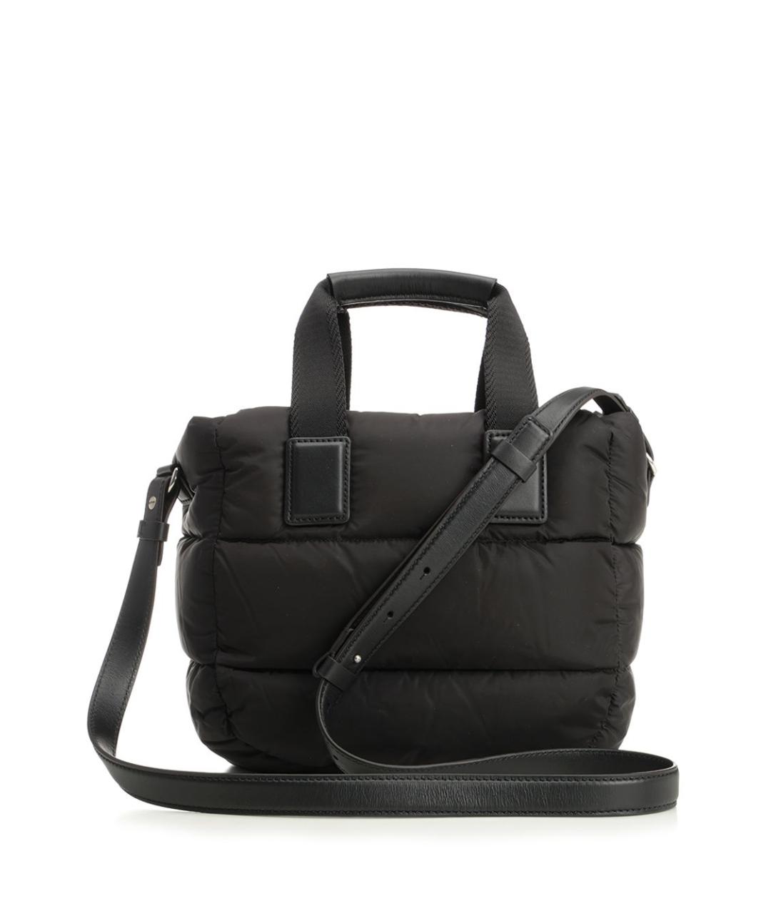 MONCLER Черная тканевая сумка с короткими ручками, фото 3