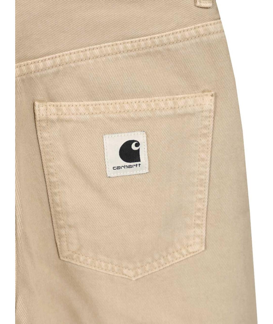 CARHARTT WIP Бежевые хлопковые прямые джинсы, фото 4