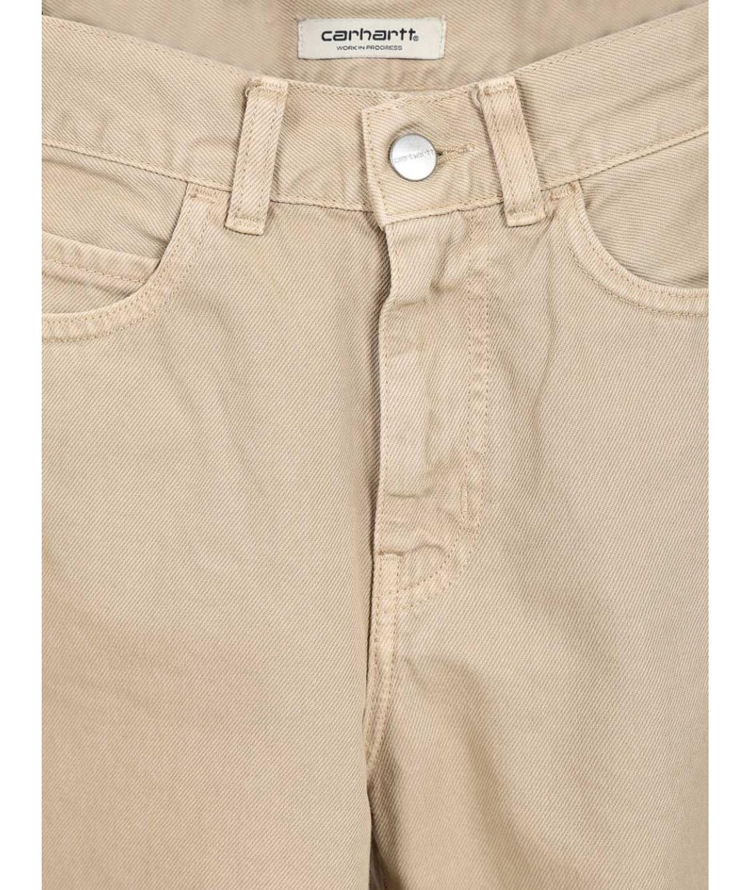 CARHARTT WIP Бежевые хлопковые прямые джинсы, фото 3