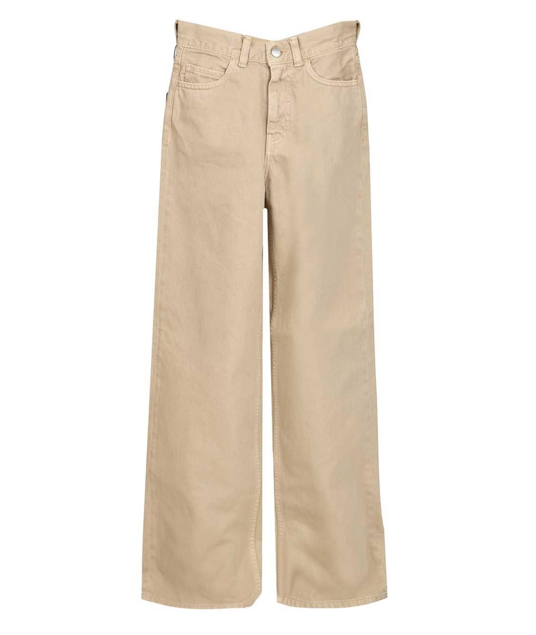 CARHARTT WIP Бежевые хлопковые прямые джинсы, фото 1