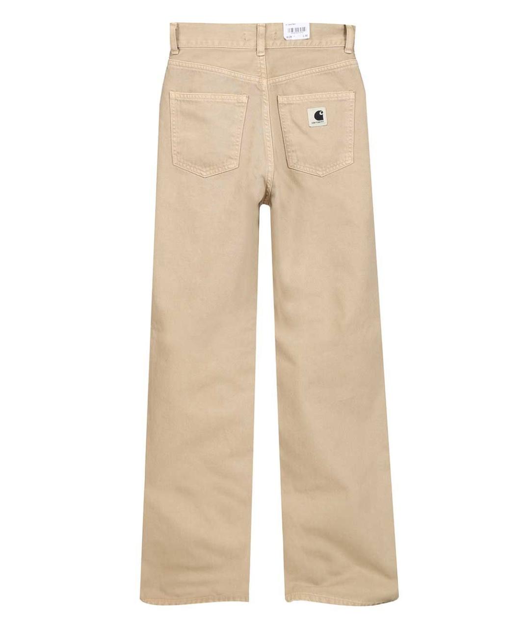 CARHARTT WIP Бежевые хлопковые прямые джинсы, фото 2