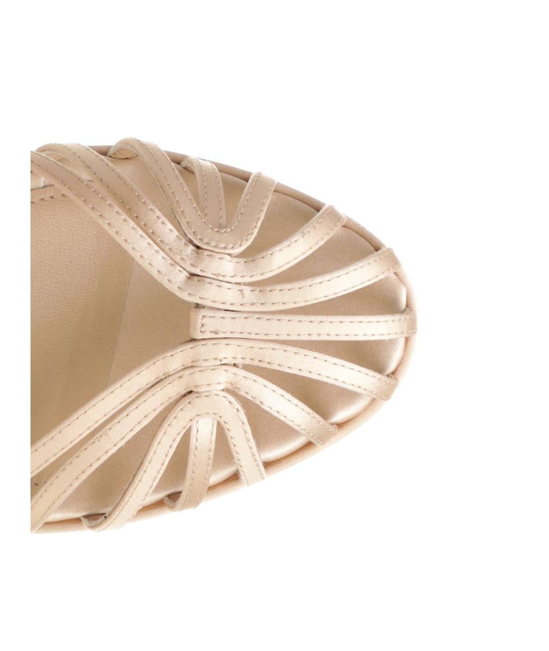 ALEVI Золотые кожаные босоножки, фото 4