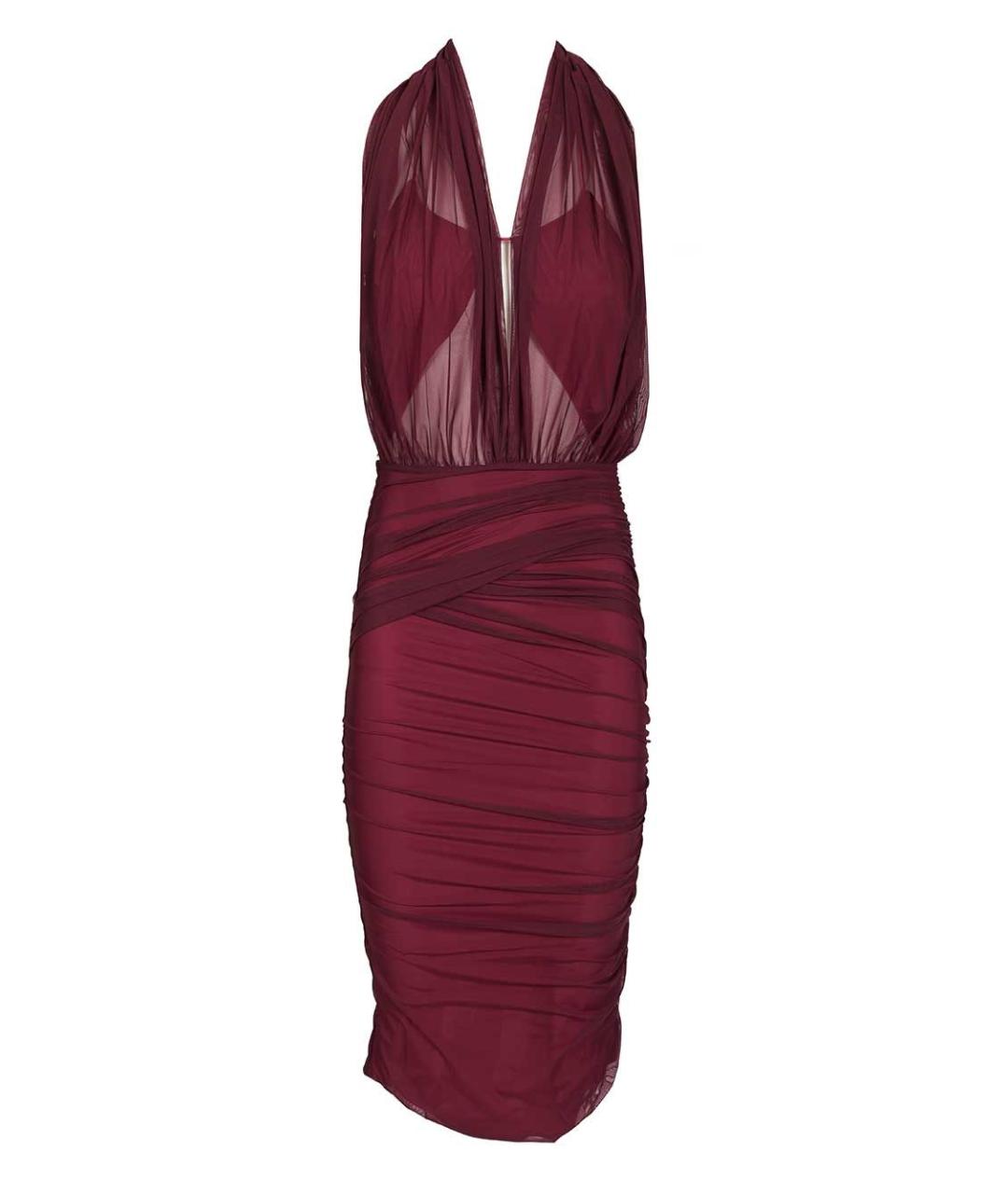 AMAZUIN Бордовое полиамидовое вечернее платье, фото 1