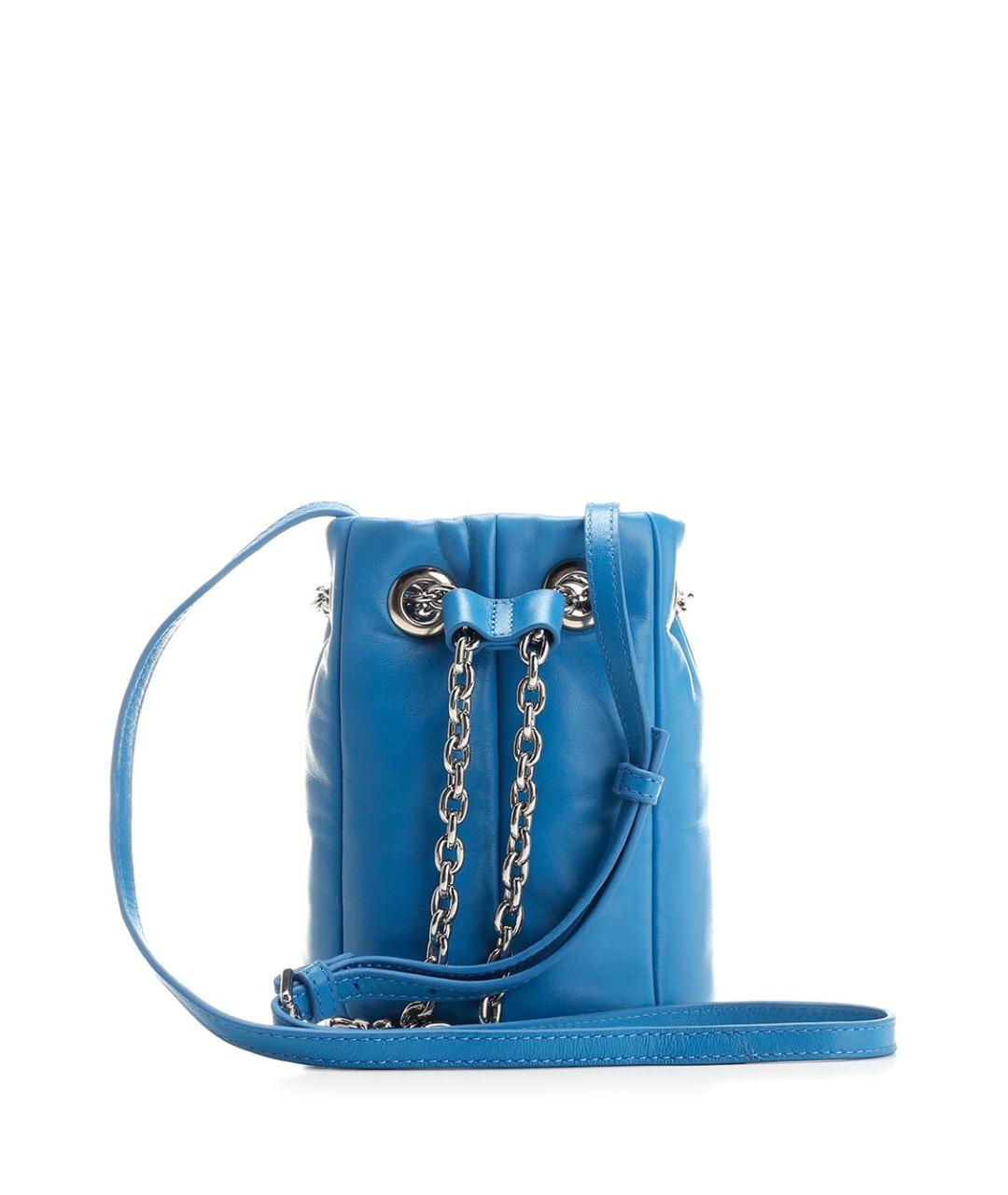 STAND STUDIO Синяя кожаная сумка через плечо, фото 3