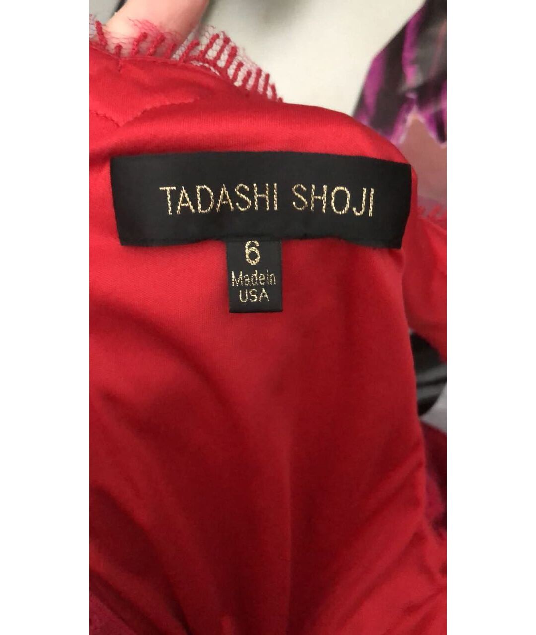 TADASHI SHOJI Красное бархатное повседневное платье, фото 3
