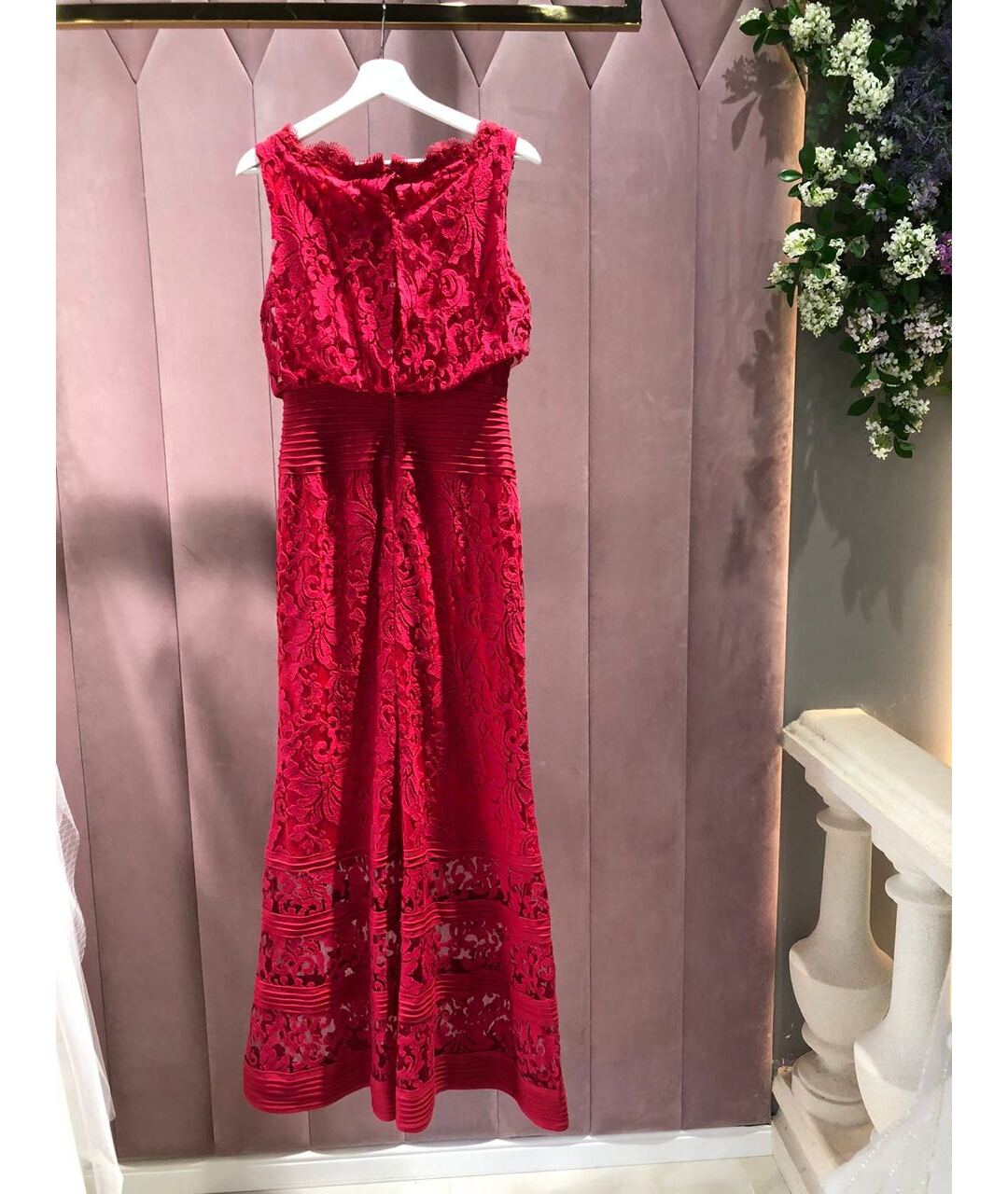 TADASHI SHOJI Красное бархатное повседневное платье, фото 2