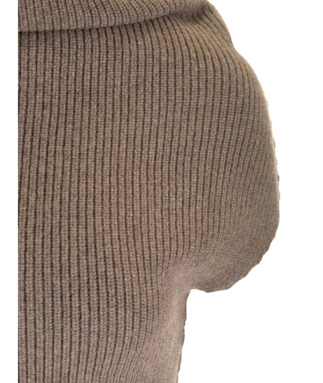RICK OWENS Коричневый кашемировый джемпер / свитер, фото 3