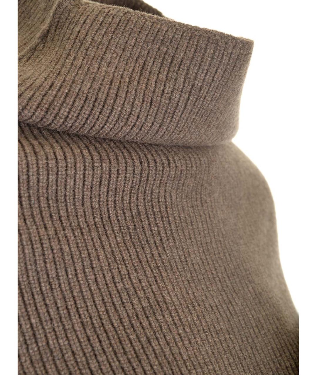 RICK OWENS Коричневый кашемировый джемпер / свитер, фото 4