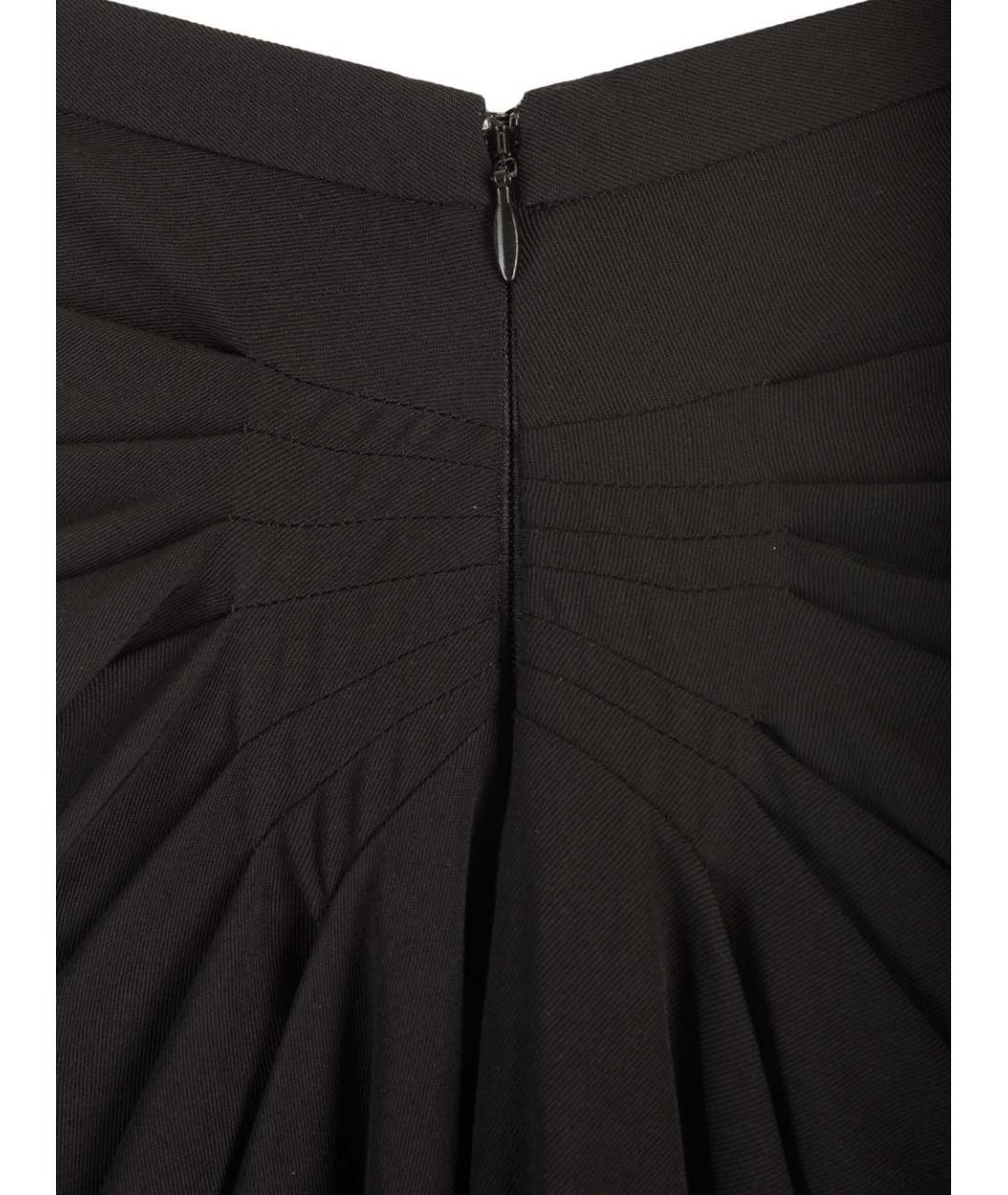 DRIES VAN NOTEN Черная шерстяная юбка миди, фото 5