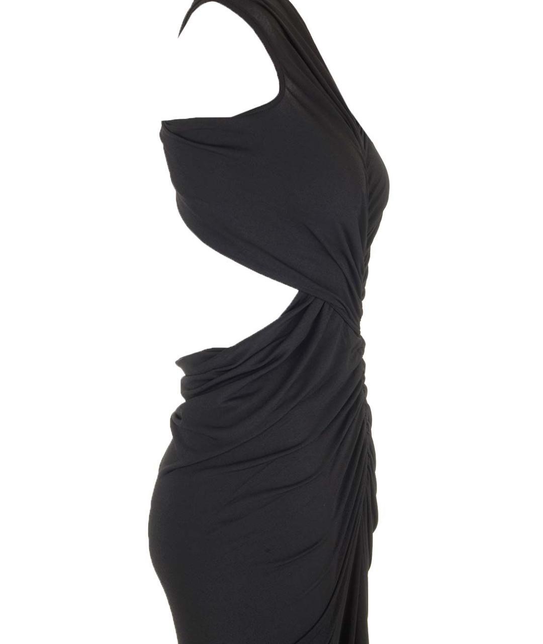 RICK OWENS Черное вискозное вечернее платье, фото 3