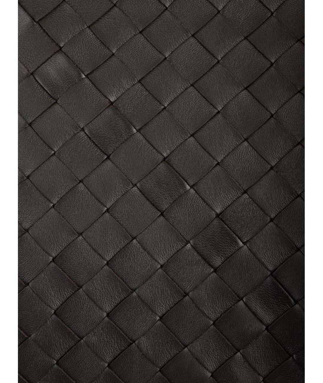 BOTTEGA VENETA Коричневая кожаная юбка миди, фото 6