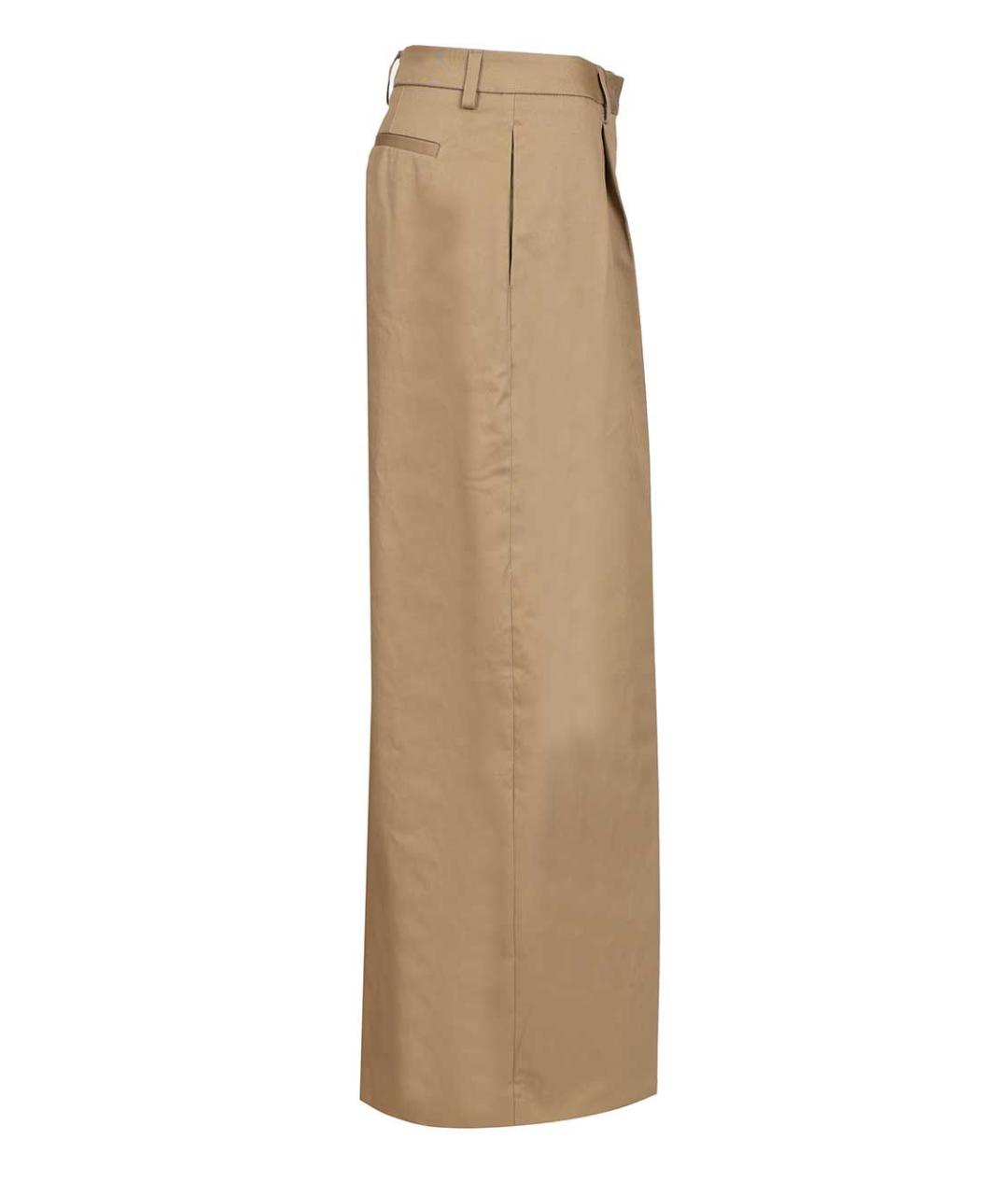 THELATEST Бежевые хлопковые прямые брюки, фото 3