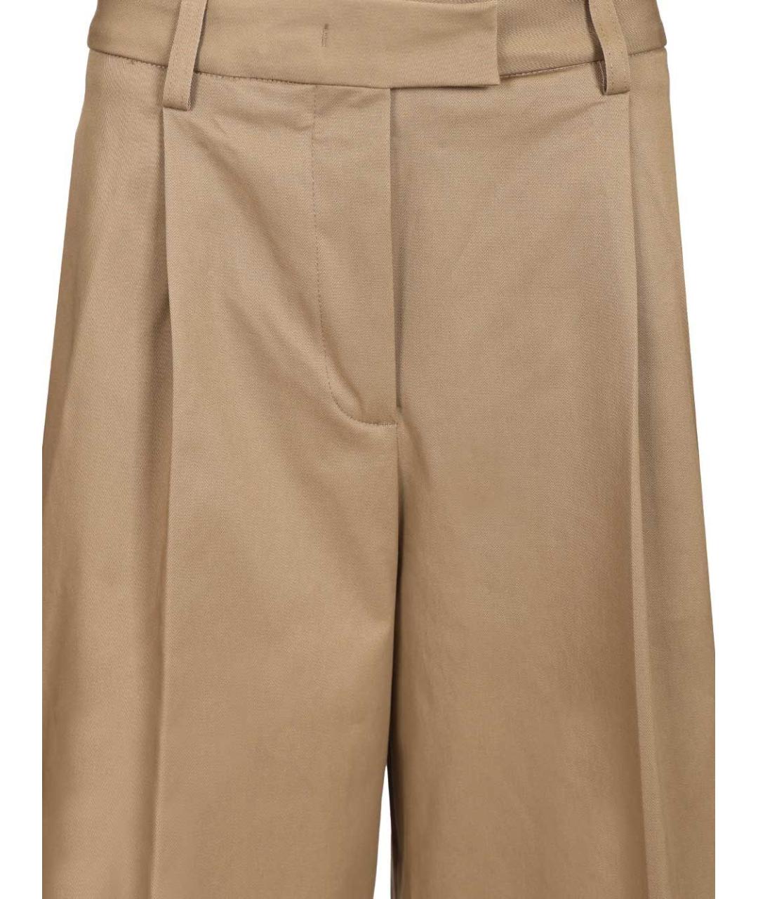THELATEST Бежевые хлопковые прямые брюки, фото 4