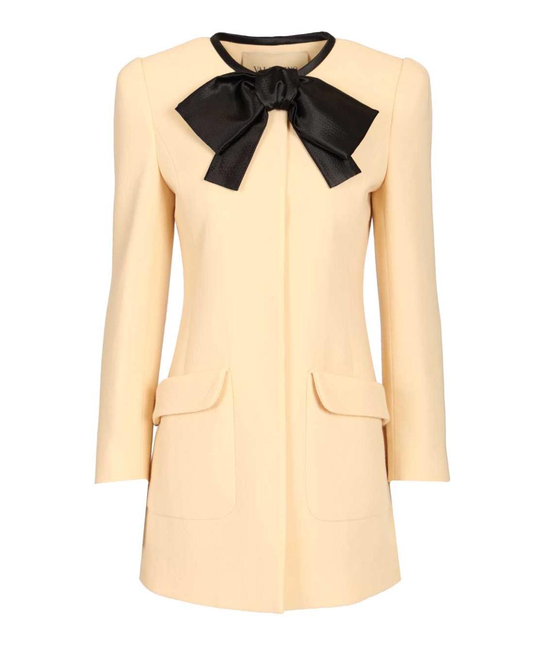 VALENTINO Бежевое шерстяное пальто, фото 1