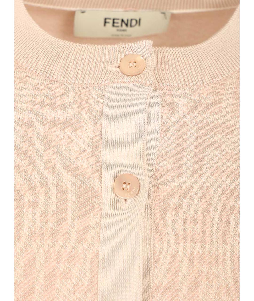 FENDI Розовый шерстяной джемпер / свитер, фото 4