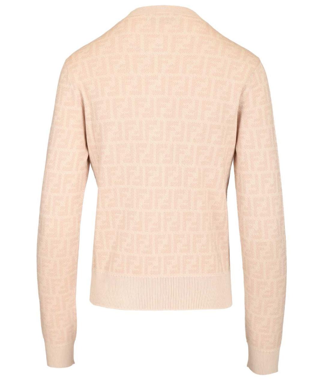 FENDI Розовый шерстяной джемпер / свитер, фото 2