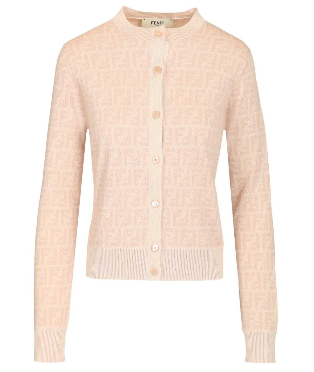FENDI Розовый шерстяной джемпер / свитер, фото 1