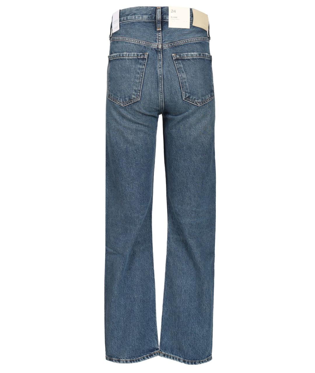 Citizien Of Humanity Синие хлопковые прямые джинсы, фото 2