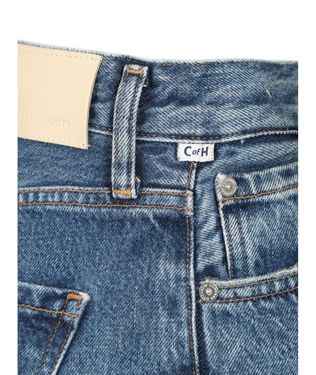 Citizien Of Humanity Синие хлопковые прямые джинсы, фото 5