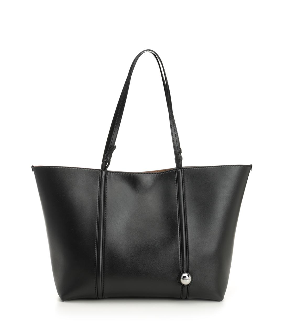 JACQUEMUS Черная кожаная сумка тоут, фото 1