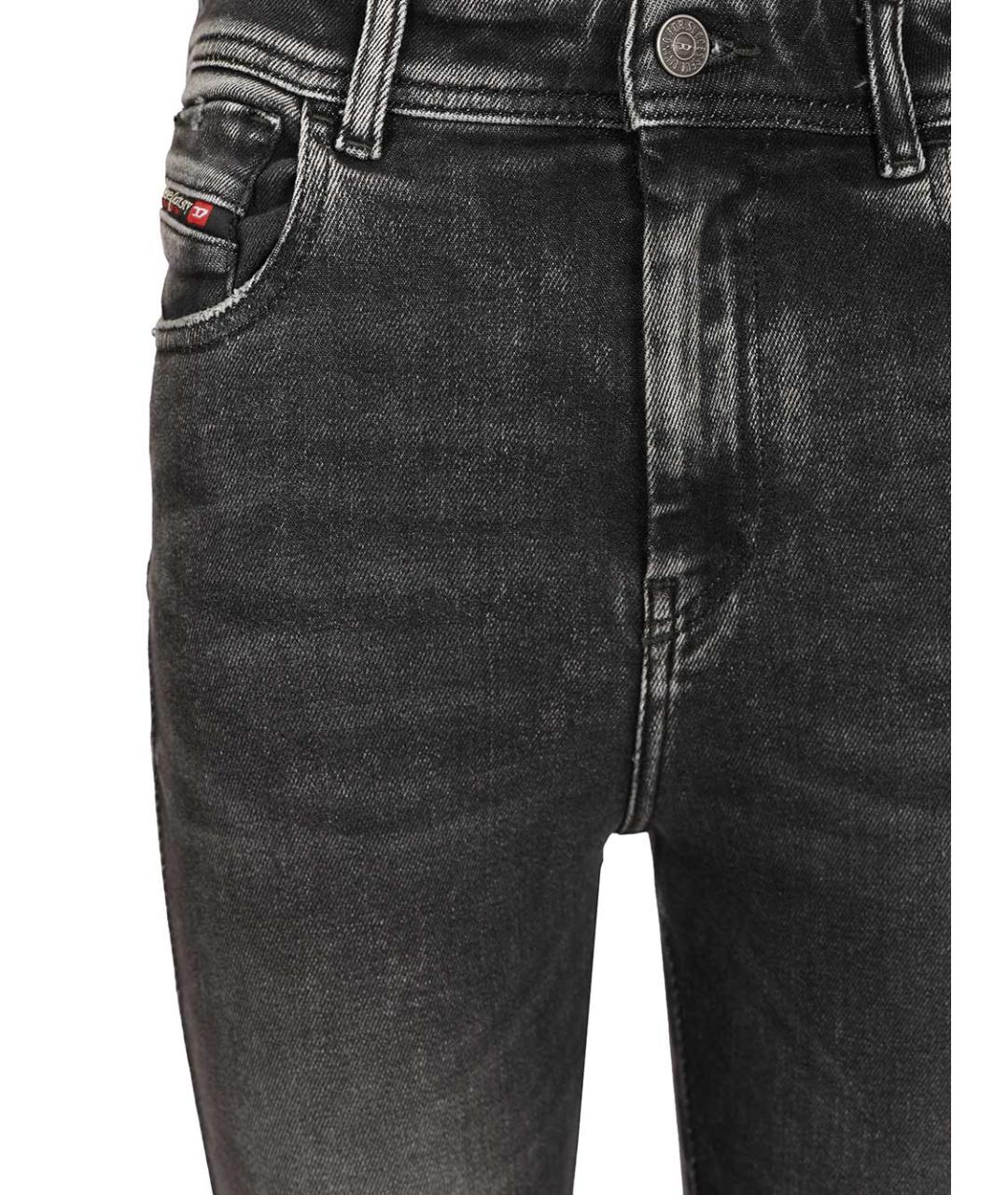 DIESEL Серые хлопко-эластановые джинсы слим, фото 4