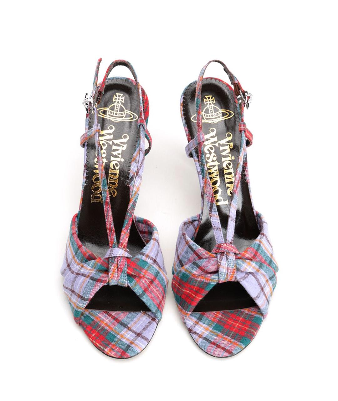 VIVIENNE WESTWOOD Мульти текстильные босоножки, фото 5