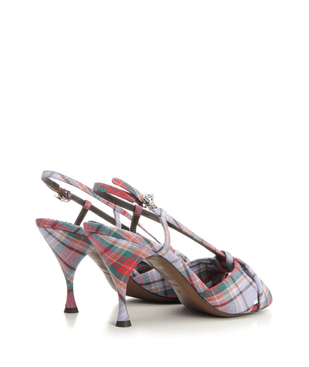 VIVIENNE WESTWOOD Мульти текстильные босоножки, фото 3