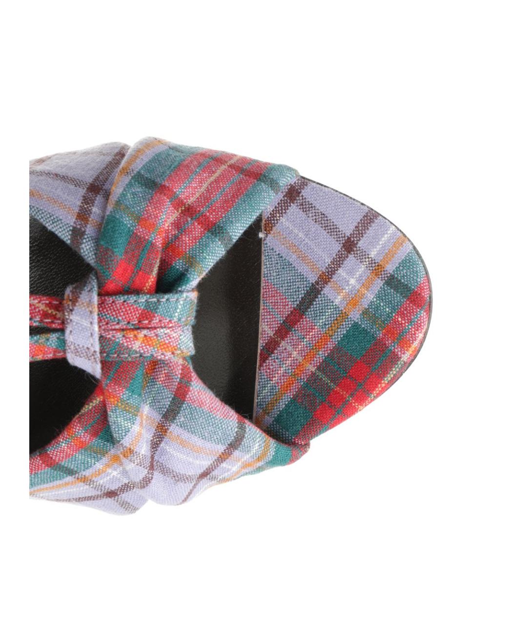 VIVIENNE WESTWOOD Мульти текстильные босоножки, фото 4