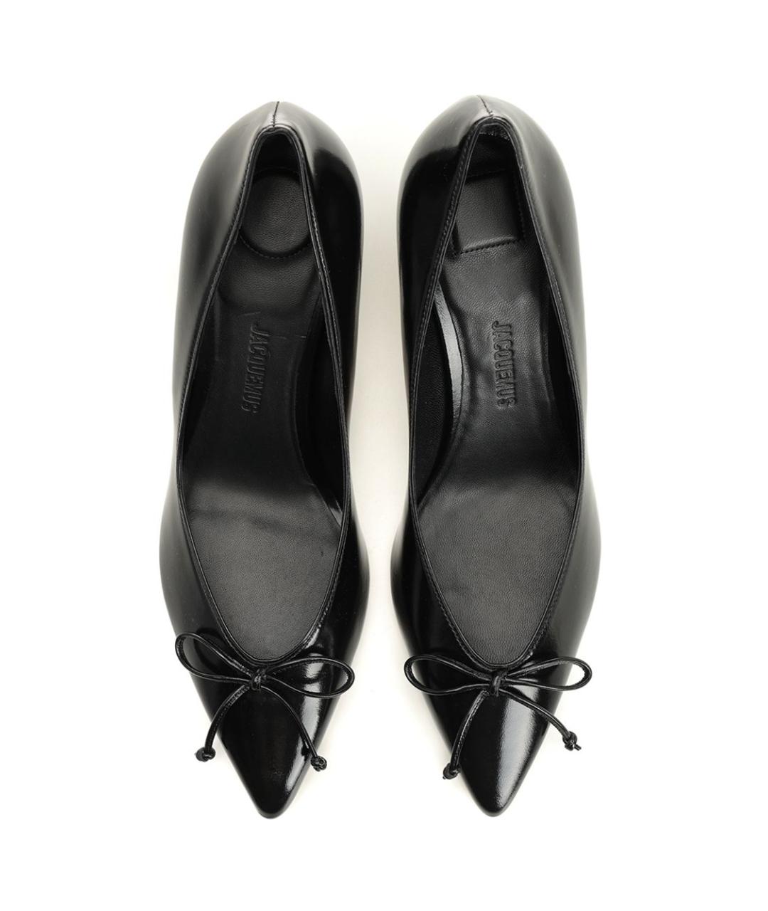 JACQUEMUS Черные кожаные туфли, фото 5