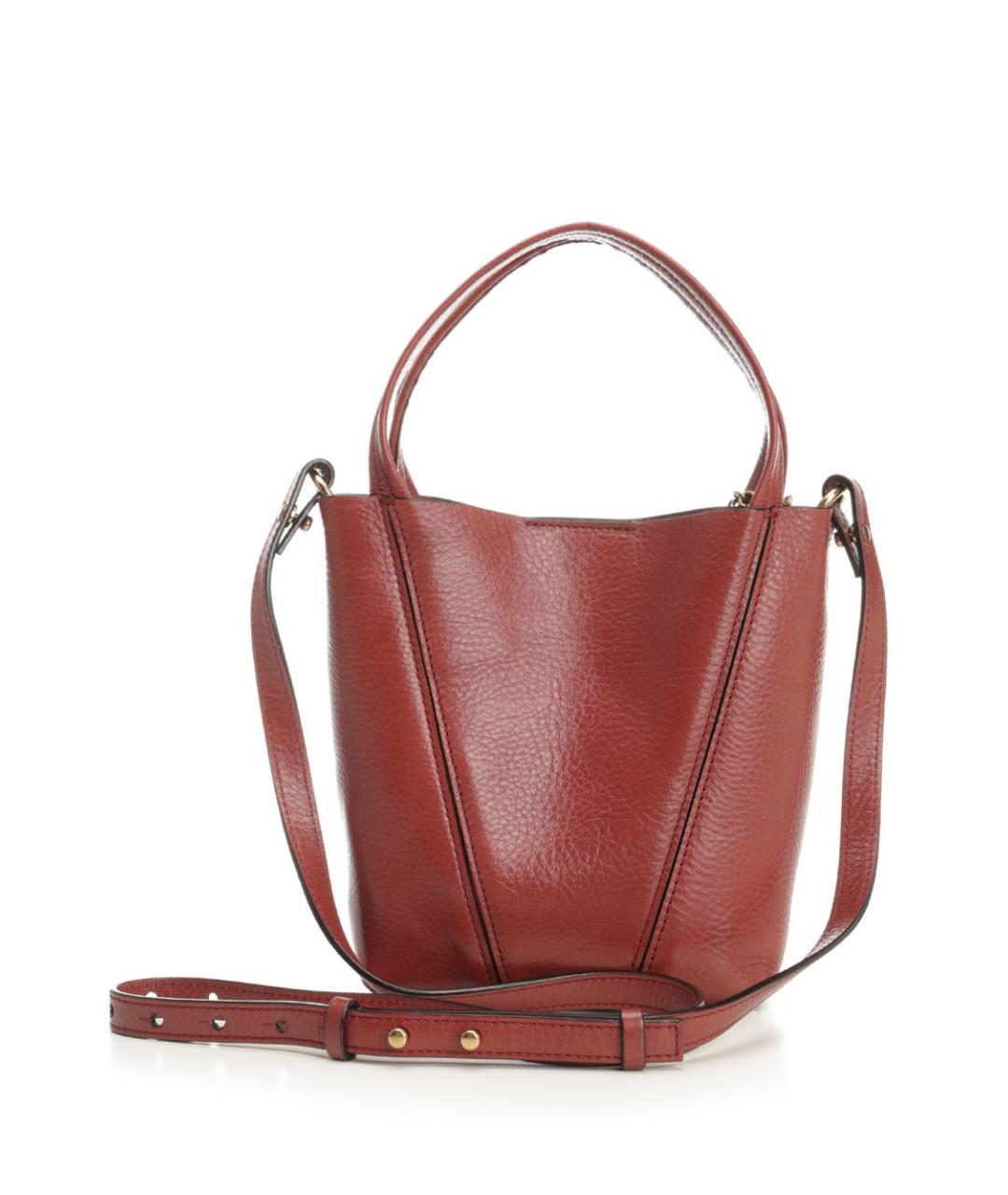 CHLOE Красная кожаная сумка с короткими ручками, фото 3