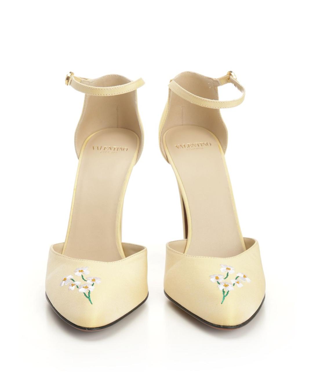 VALENTINO Желтые текстильные туфли, фото 5