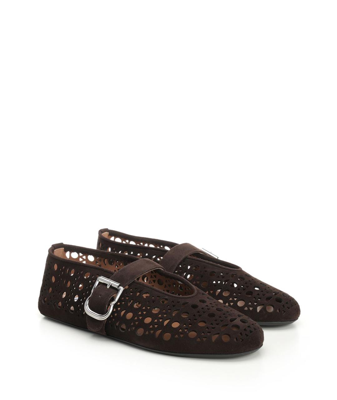 ALAIA Коричневые замшевые балетки, фото 2