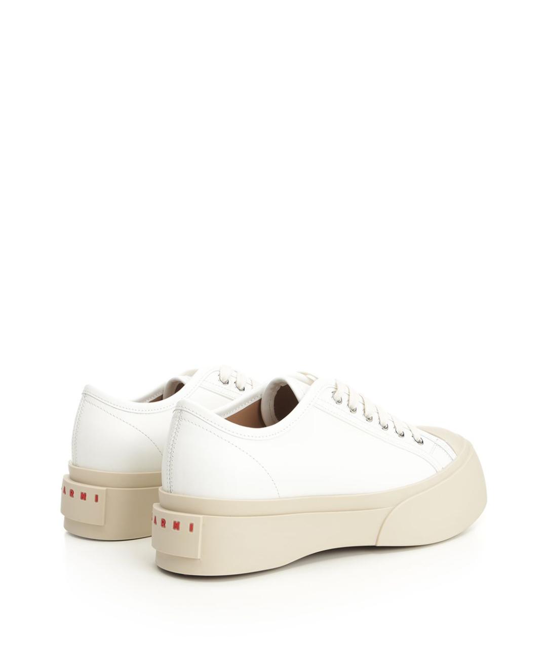 MARNI Белые кожаные кроссовки, фото 3