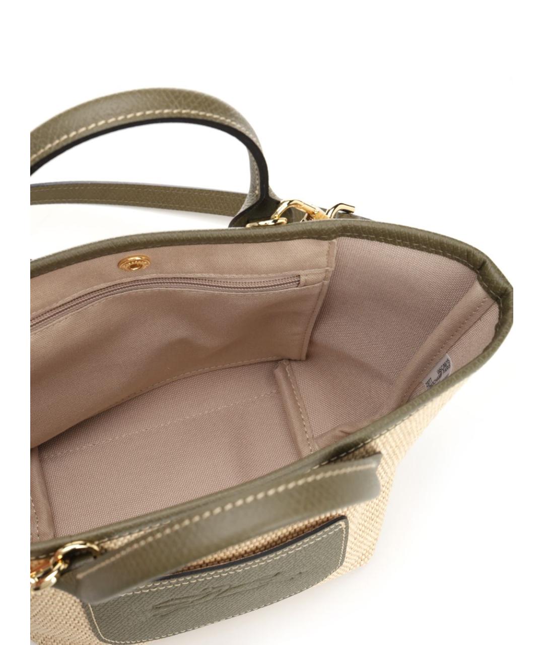 LONGCHAMP Бежевая тканевая сумка тоут, фото 4