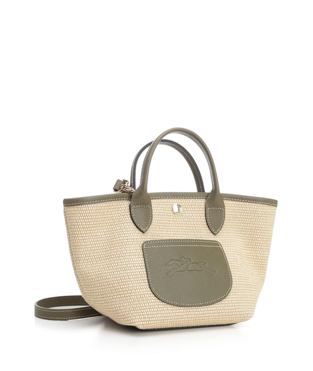 LONGCHAMP Бежевая тканевая сумка тоут, фото 2