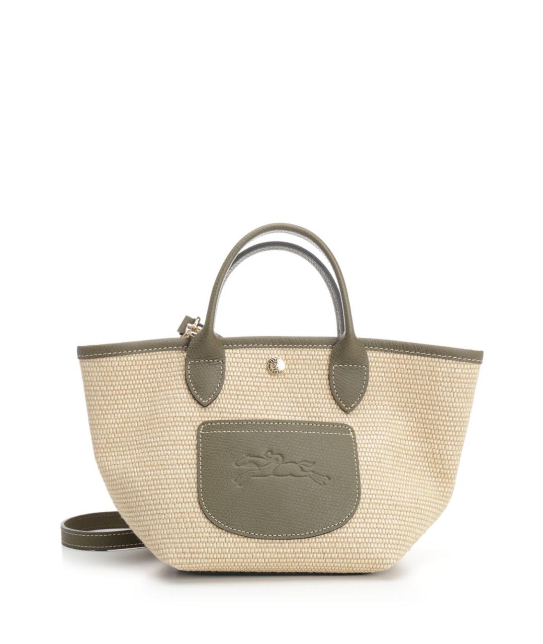 LONGCHAMP Бежевая тканевая сумка тоут, фото 1